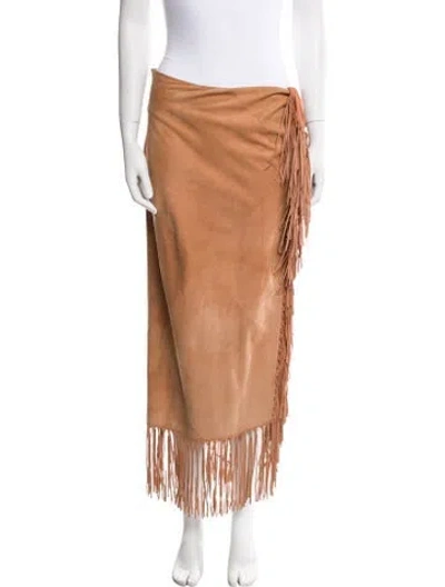 Pre-owned Gucci Vintage Midi Length Skirt In Neutral