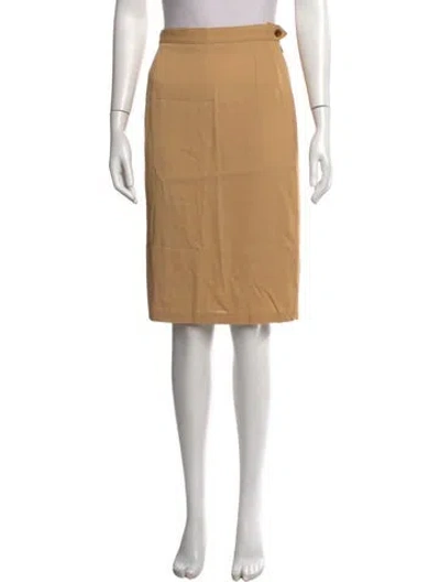Pre-owned Gucci Vintage Midi Length Skirt In Neutrals