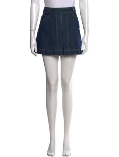 Pre-owned Gucci Vintage Mini Skirt In Blue