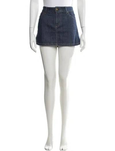 Pre-owned Gucci Vintage Mini Skirt In Blue