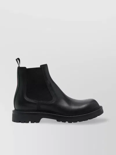 GUCCI VINTAGE MODERN LEATHER ANKLE BOOTS