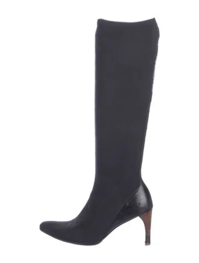 Pre-owned Gucci Vintage Neoprene Sock Boots In Black