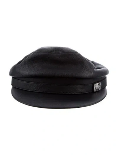 Pre-owned Gucci Vintage Newsboy Cap In Black