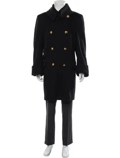 Pre-owned Gucci Vintage Peacoat In Black