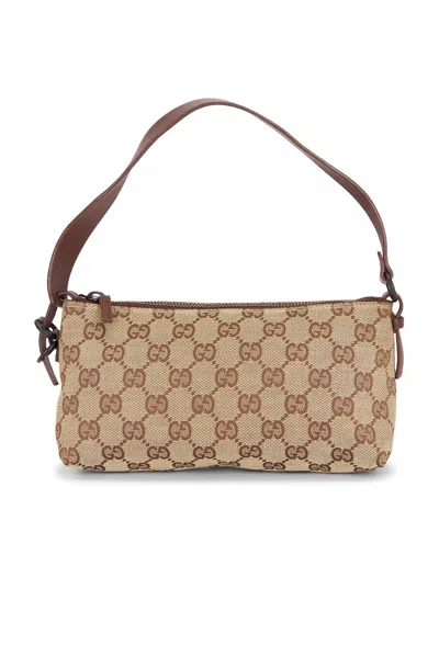 Pre-owned Gucci Vintage Pochette Shoulder Bag In Brown