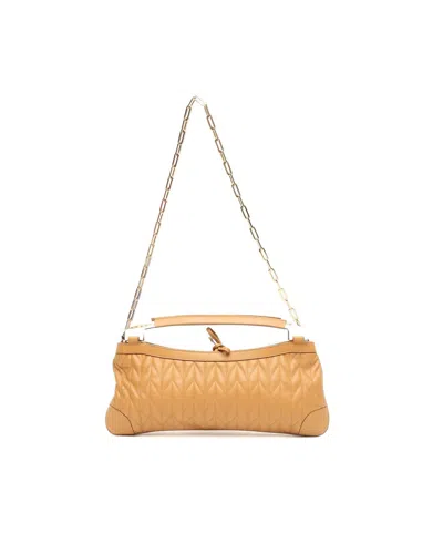 Gucci Vintage Quilted Chain Top Handle Bag In Neutral
