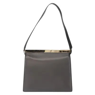 Pre-owned Gucci Vintage Shoulder Bag Leather Black Leather Shoulder Bag Bag ()