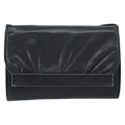 Pre-owned Gucci Vintage Shoulder Bag Leather Black Leather Shoulder Bag Bag ()