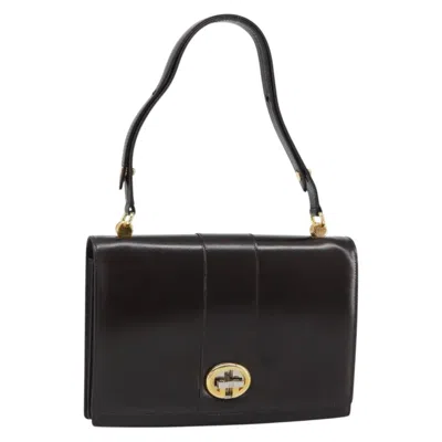 Pre-owned Gucci Vintage Shoulder Bag Leather Brown Leather Shoulder Bag Bag ()