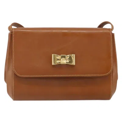 Pre-owned Gucci Vintage Shoulder Bag Leather Brown Leather Shoulder Bag Bag ()