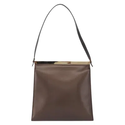 Pre-owned Gucci Vintage Shoulder Bag Leather Brown Leather Shoulder Bag Bag ()