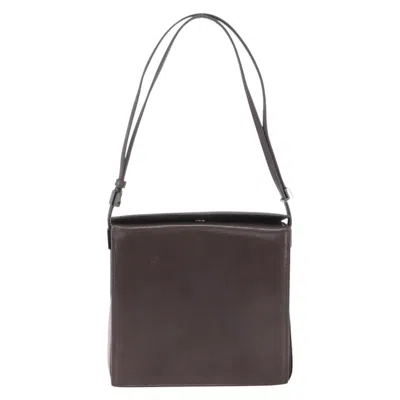 Pre-owned Gucci Vintage Shoulder Bag Leather Brown Leather Shoulder Bag Bag ()