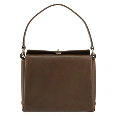 Pre-owned Gucci Vintage Shoulder Bag Leather Brown Leather Shoulder Bag Bag ()