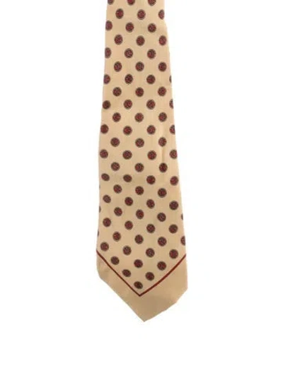 Pre-owned Gucci Vintage Silk Tie In Neutral