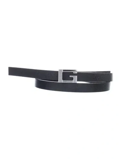 Pre-owned Gucci Vintage Skinny Belt In Black