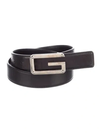 Pre-owned Gucci Vintage Skinny Belt Kit In Black