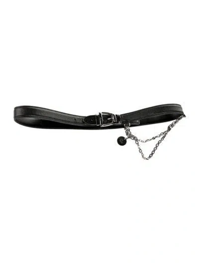 Pre-owned Gucci Vintage Skinny Waist Belt In Black