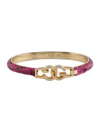 Pre-owned Gucci Vintage Snakeskin Bracelet, 6.25" In Multi