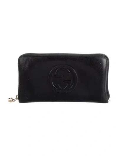 Pre-owned Gucci Vintage Soho Wallet In Black