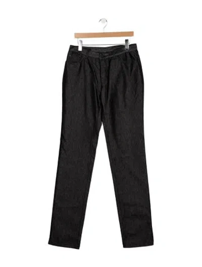 Pre-owned Gucci Vintage Straight Leg Jeans In Black