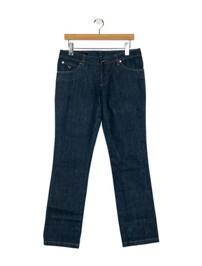 Pre-owned Gucci Vintage Straight Leg Jeans In Blue