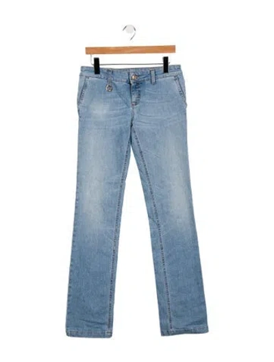 Pre-owned Gucci Vintage Straight Leg Jeans In Blue