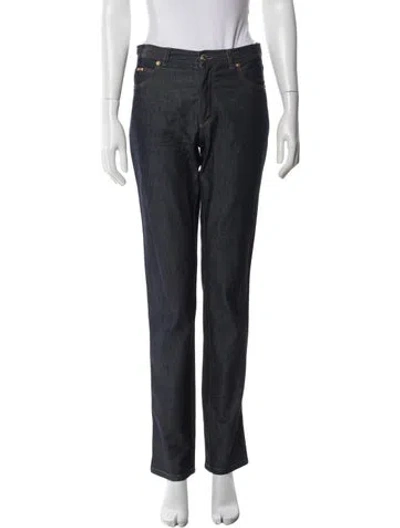 Pre-owned Gucci Vintage Straight Leg Jeans In Blue