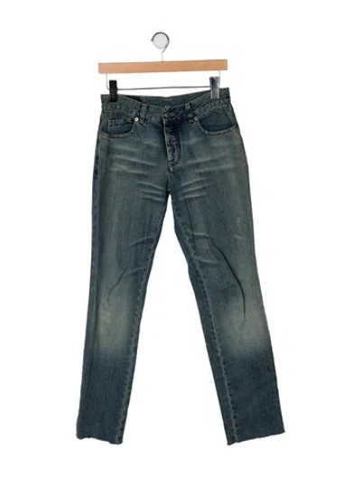 Pre-owned Gucci Vintage Straight Leg Jeans In Blue