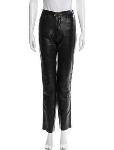 Pre-owned Gucci Vintage Straight Leg Pants In Black