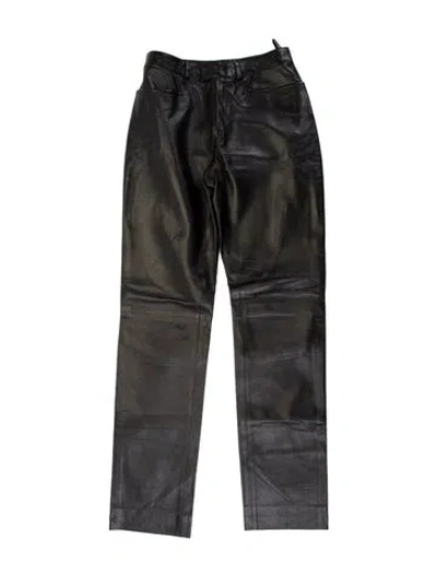 Pre-owned Gucci Vintage Straight Leg Pants In Black