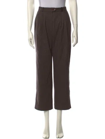 Pre-owned Gucci Vintage Straight Leg Pants In Brown