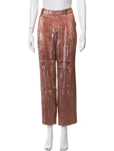 Pre-owned Gucci Vintage Straight Leg Pants In Metallic/orange