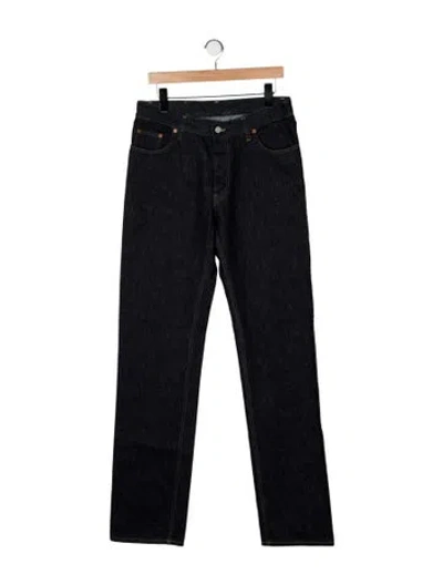 Pre-owned Gucci Vintage Straight-leg Jeans W/ Tags In Blue