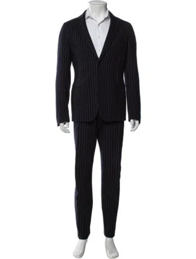 Pre-owned Gucci Vintage Striped Two-piece Suit In Black