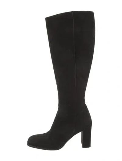 Pre-owned Gucci Vintage Suede Boots In Black