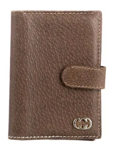 Pre-owned Gucci Vintage Sukey Logo French Purse In Brown