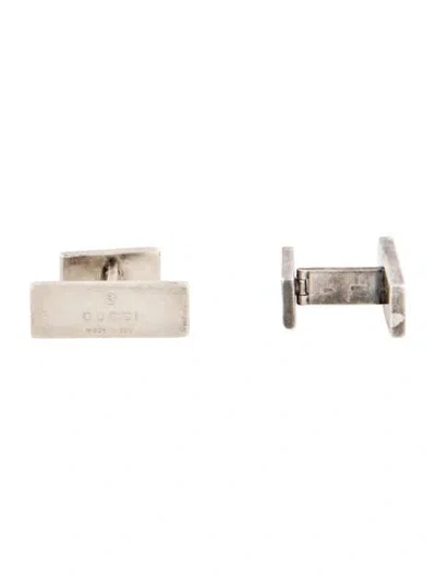 Pre-owned Gucci Vintage Trademark Logo Modernist Cufflinks In Multicolor