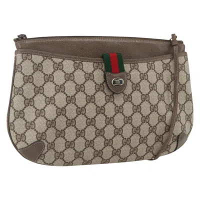 Pre-owned Gucci Vintage Web Crossbody Bag Gg Coated Canvas Beige Canvas Shoulder Bag Bag () In Sand