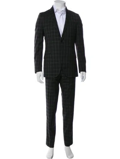 Pre-owned Gucci Vintage Wool Two-piece Blazer In Black