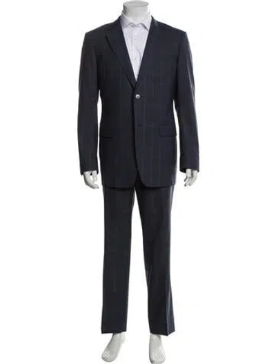 Pre-owned Gucci Vintage Wool Two-piece Suit In Blue