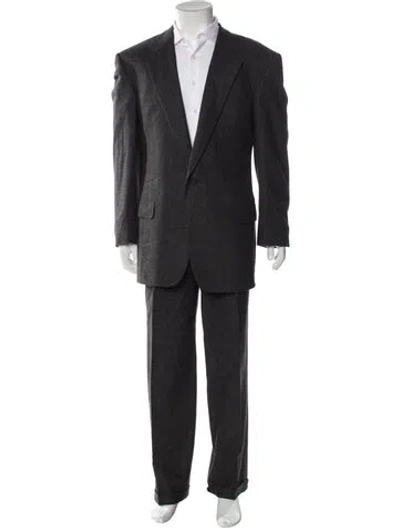Pre-owned Gucci Vintage Wool Two-piece Suit In Gray