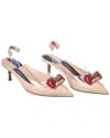 Gucci Vinyl & Patent Slingback Pump (authentic ) In Pink