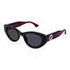 Gucci Polarized Grey Gradient Cat Eye Ladies Sunglasses Gg1862s 005 52
