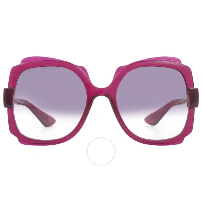 Gucci Violet Gradient Irregular Ladies Sunglasses Gg1431s 003 57