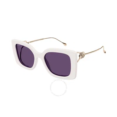 GUCCI GUCCI VIOLET SQUARE LADIES SUNGLASSES GG1567SA 003 54