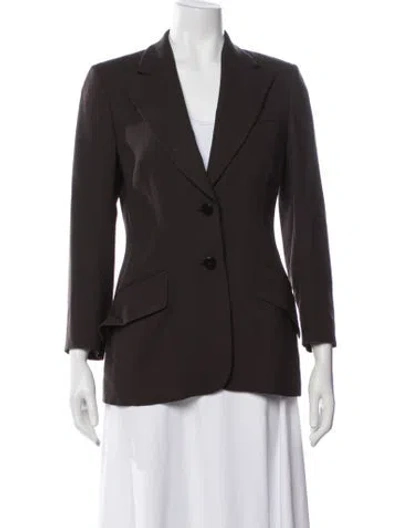 Pre-owned Gucci Virgin Wool Blazer In Brown