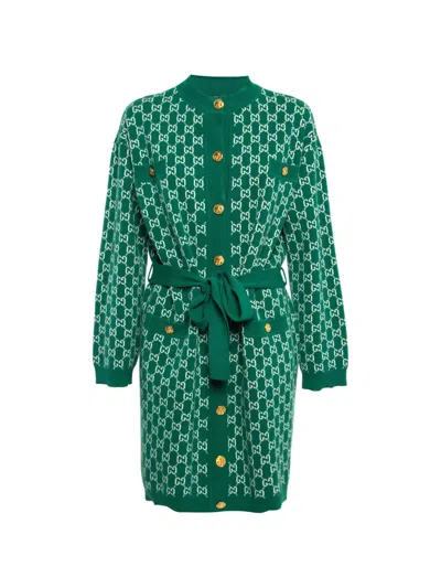 Pre-owned Gucci Virgin Wool Cardigan In Green