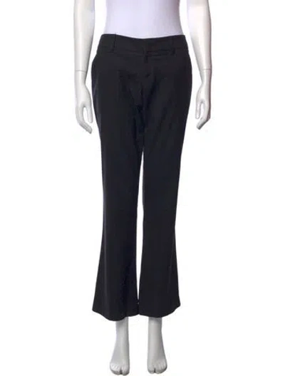 Pre-owned Gucci Virgin Wool Flared Pants In Black