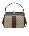 Gucci Virgo Gg Supreme Canvas Tote Bag In Nude