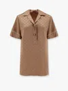 Gucci Beige Shirt With All-over Gg Motif In Satin Woman